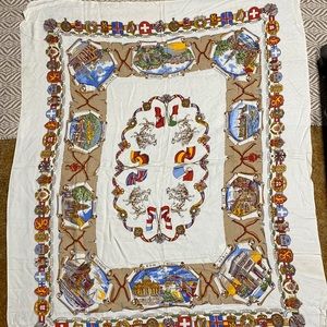 Vintage dining European linen tablecloth high lighting Germany